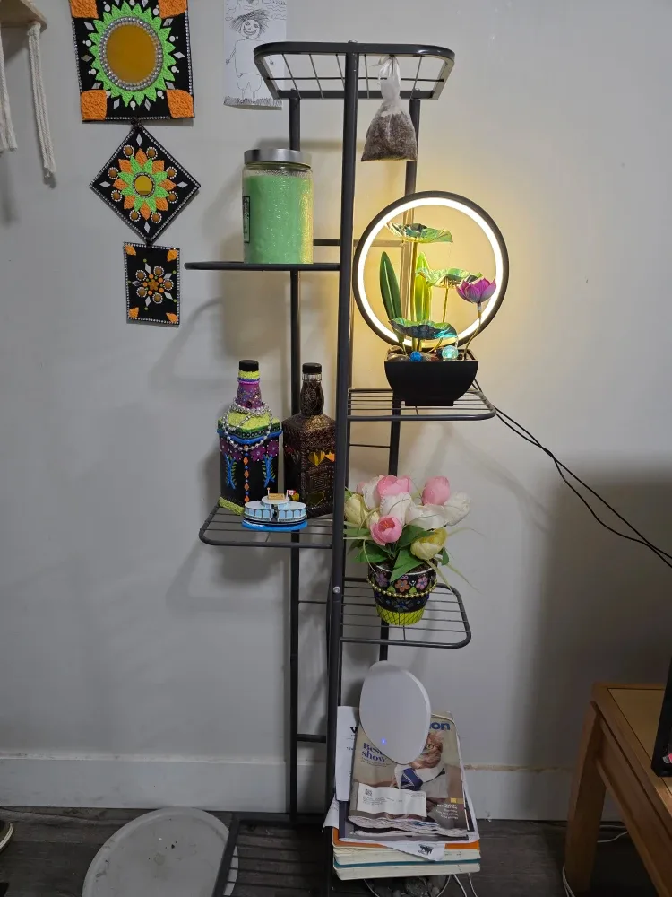 Metal Plant Stand - Black