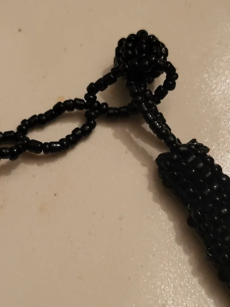 Black Multi Strand Beaded Necklace image indicator(3)