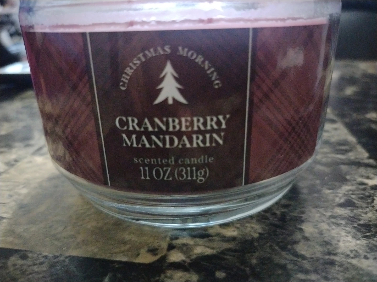 Christmas Morning Cranberry Mandarin Scented Candle