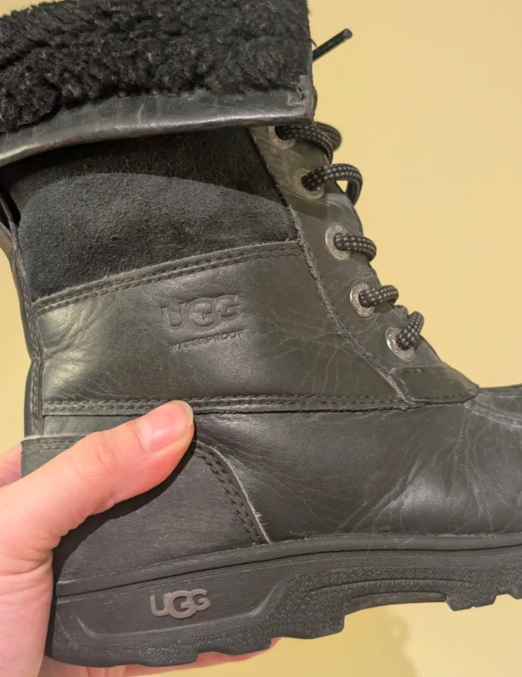 Ugg Waterproof Black Boots, Size 1 image indicator(3)