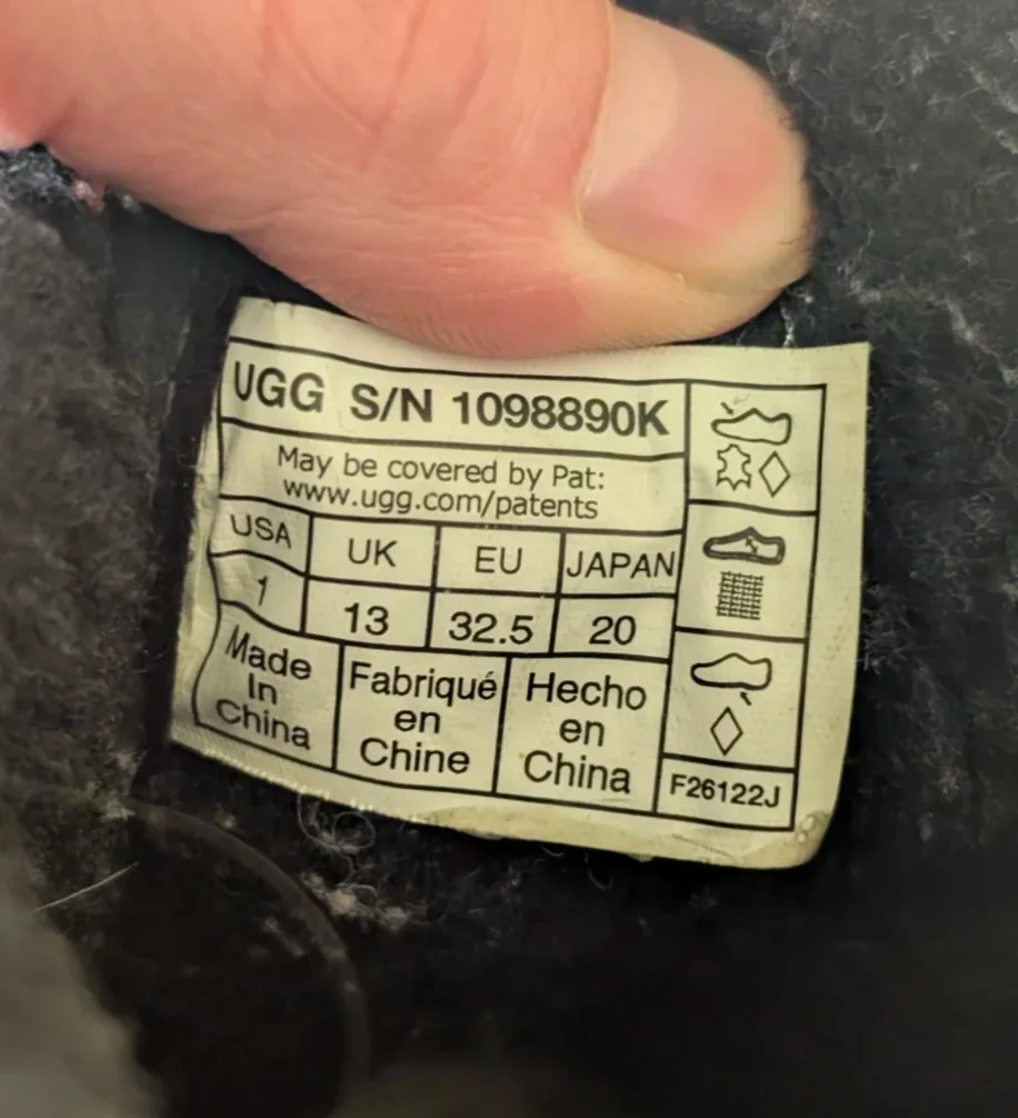 Ugg Waterproof Black Boots, Size 1 image indicator(4)