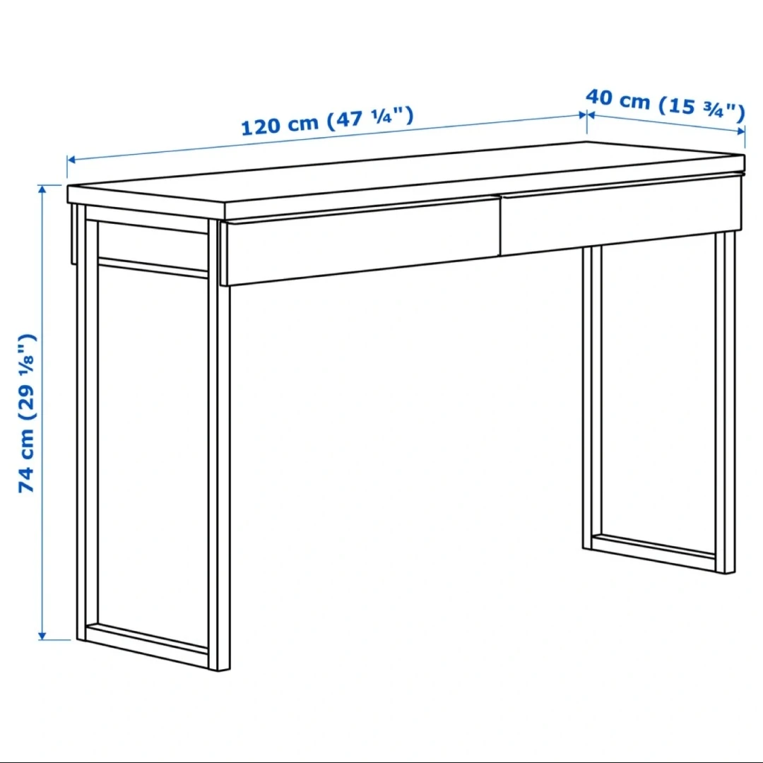 IKEA White Desk - 120cm x 40cm - photo 3