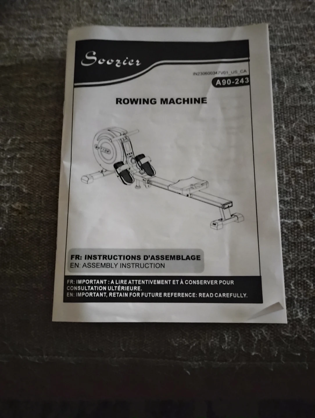 Soozier Rowing Machine A90-243 - photo 5