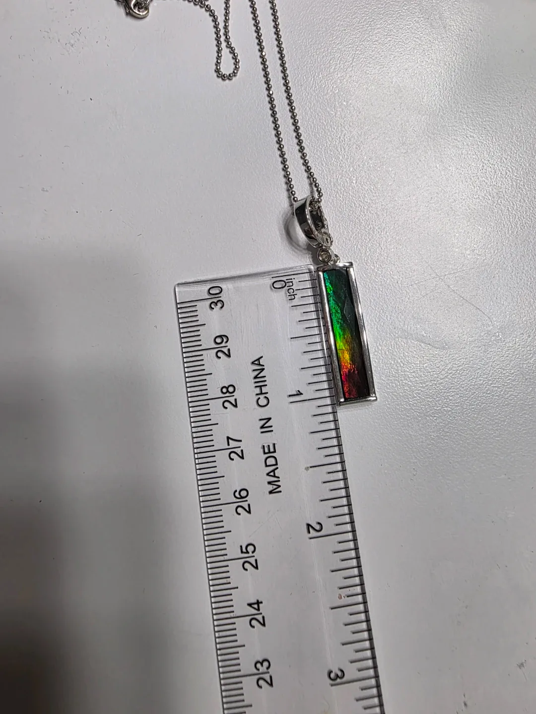 Canadian Ammolite Sterling Silver Necklace & Earrings image indicator(7)