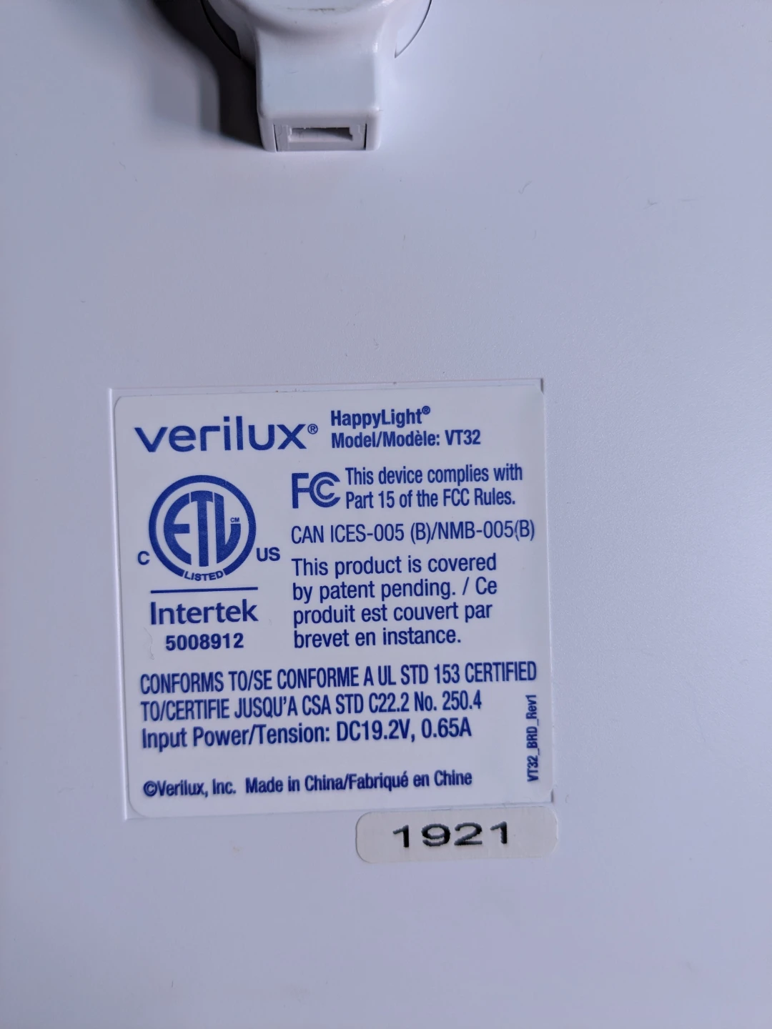 Verilux HappyLight Touch LED Light Therapy Lamp VT32 - photo 5