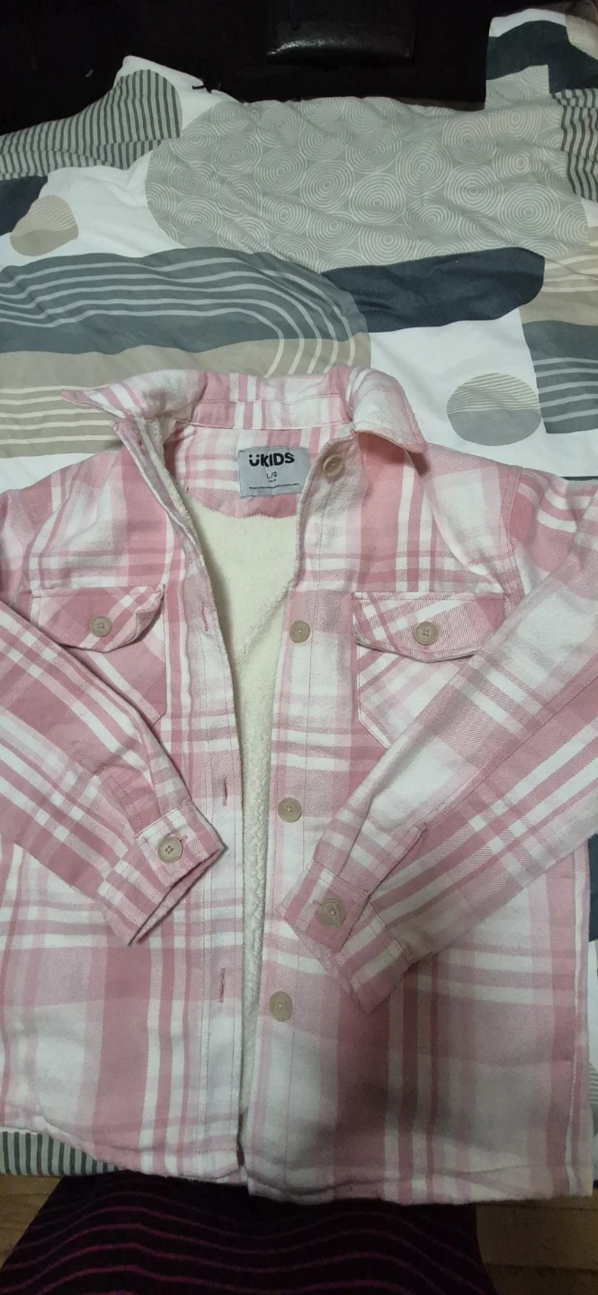 UKIDS L/G (14/16) Pink Plaid Shirt