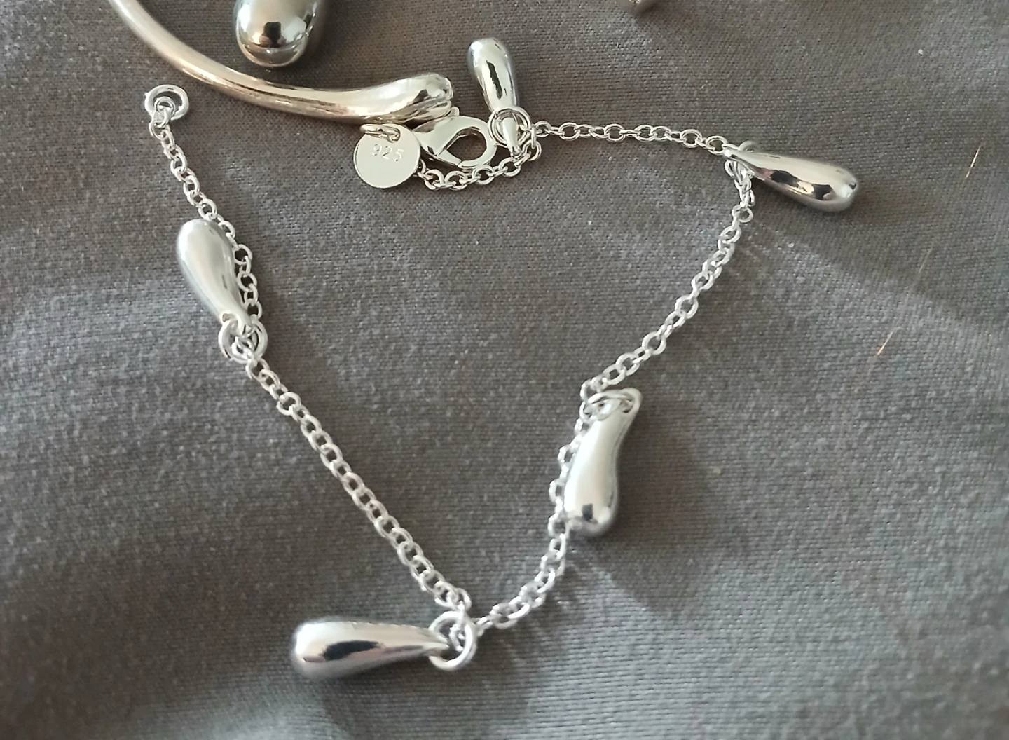 Silver bracelet and Charm plus chain - photo 2