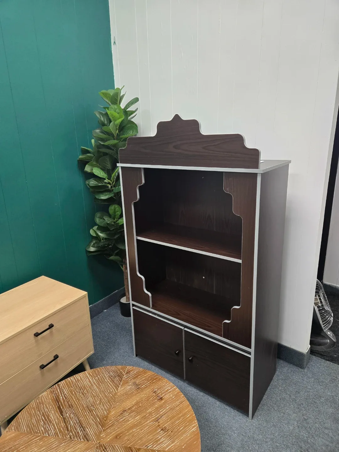 Wooden Bookcase with Storage