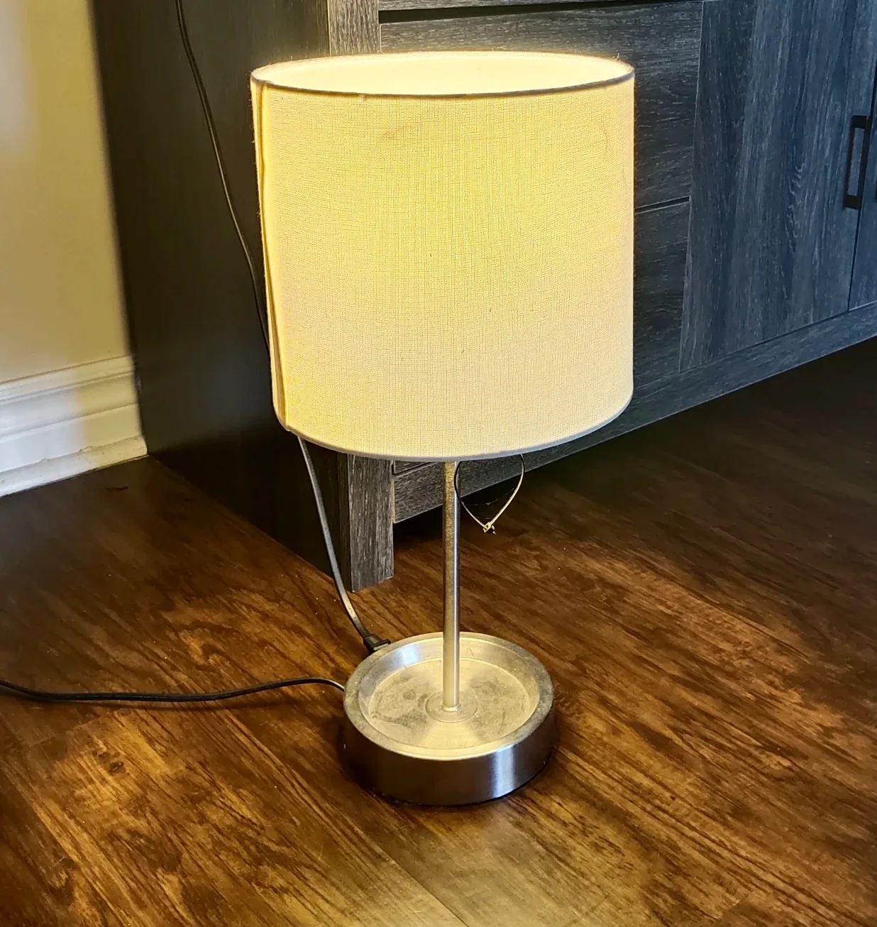 Table Lamp with Beige Shade