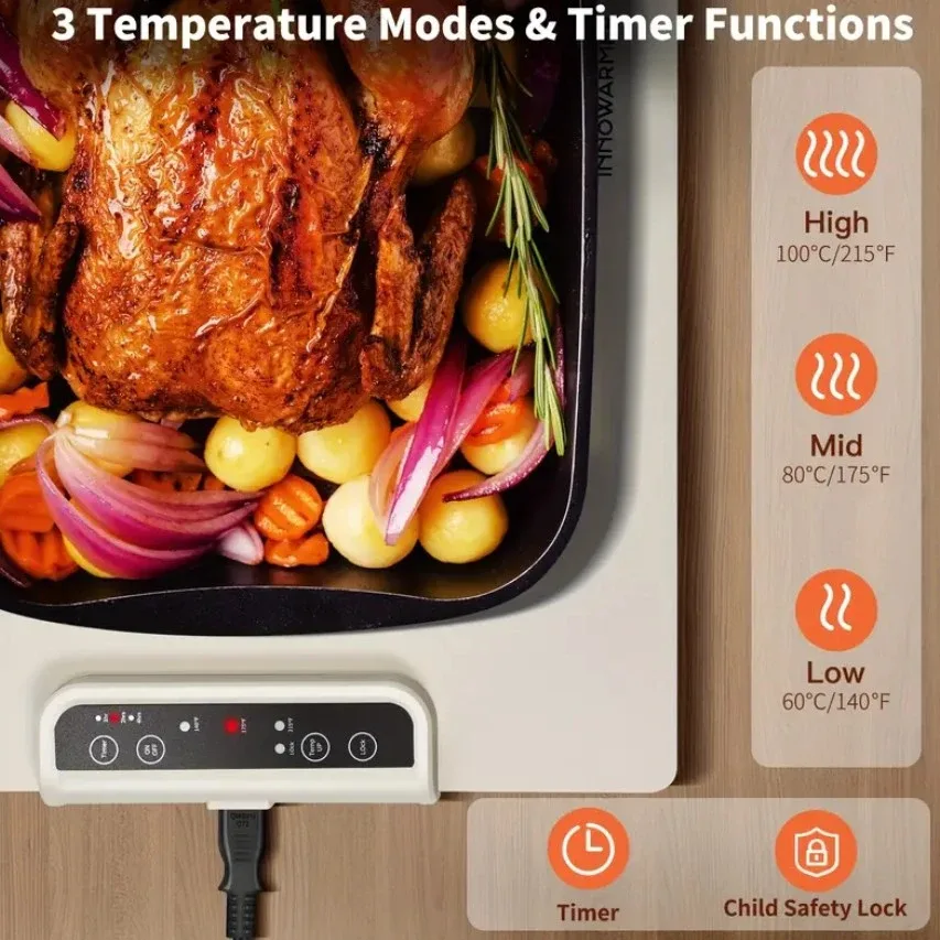 Electric Food Warming Mat (23.6" x 15") #Cleanout image indicator(3)