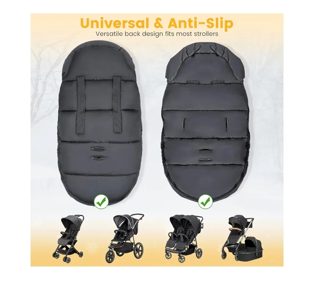 New Universal Stroller Footmuff, Bunting Bag, Warm Polar Fleece image indicator(4)