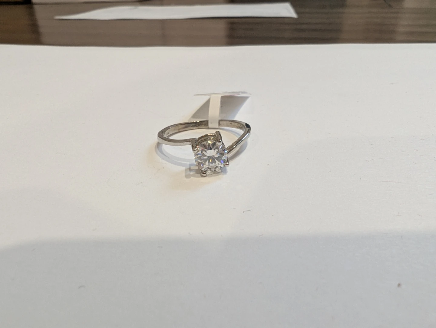 Brand New 14K White Gold Moissanite Ring For Sale - photo 4
