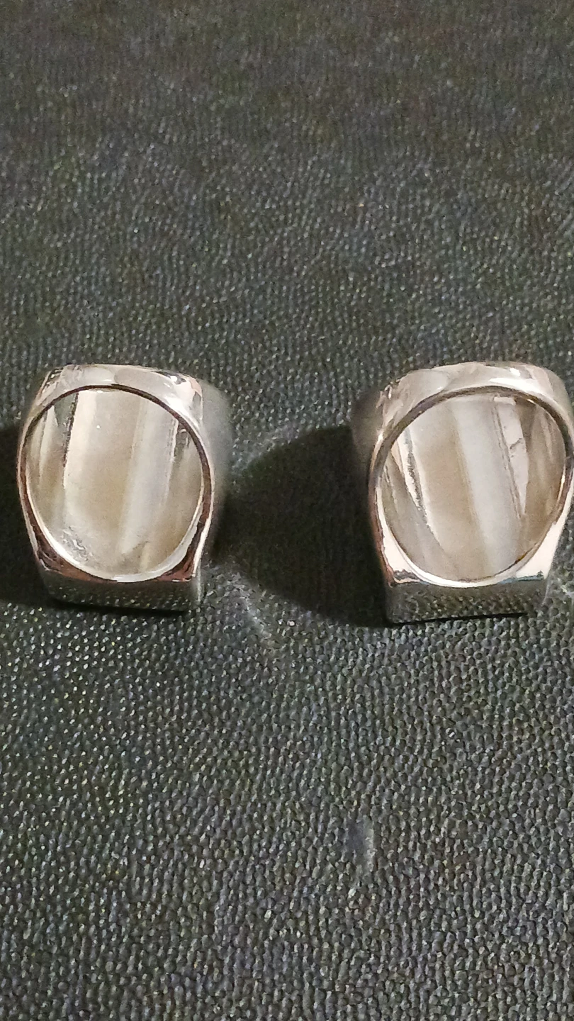 Two Silver  Plated Rings with Onyx stones - photo 2