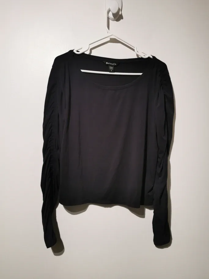Athleta Black Long Sleeve Top - Size L image indicator(2)