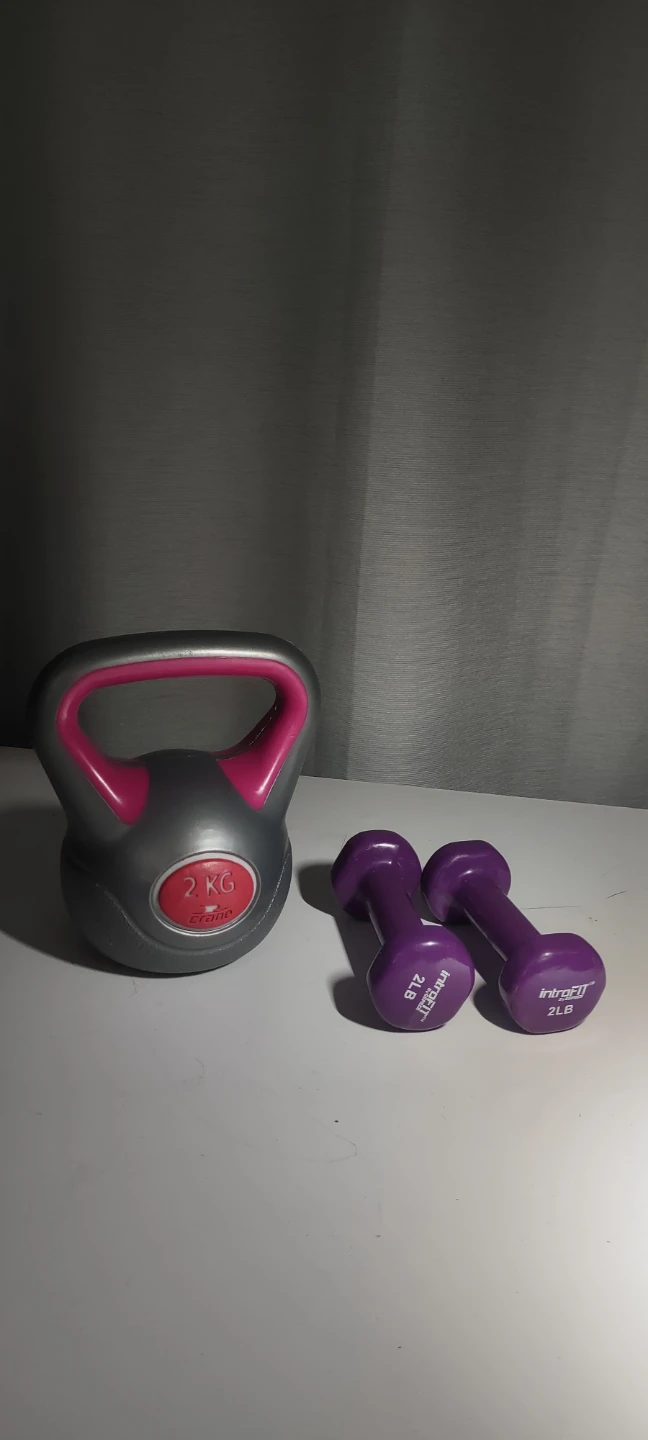 Crane 2 KG Kettlebell & IntroFit 2LB Dumbbells