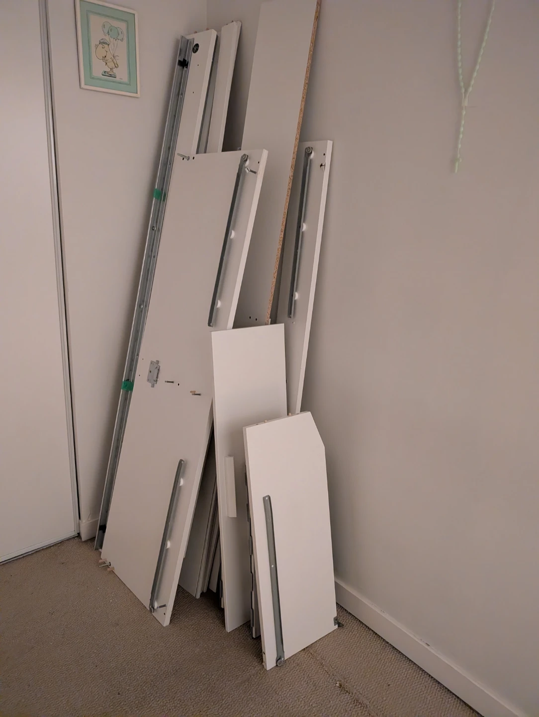 IKEA MALM White Bed Frame with 4 storage with Slats - photo 4