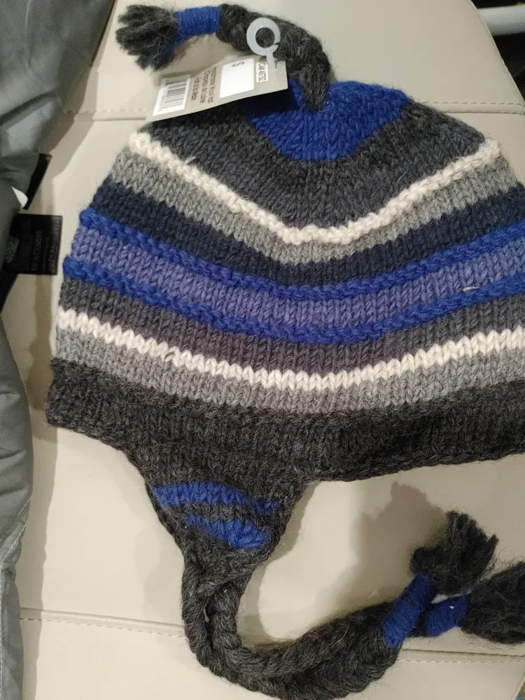 🧡BRAND NEW HANDMADE HIMALAYA WINTER WOOL HAT UNISEX ONE SIZE