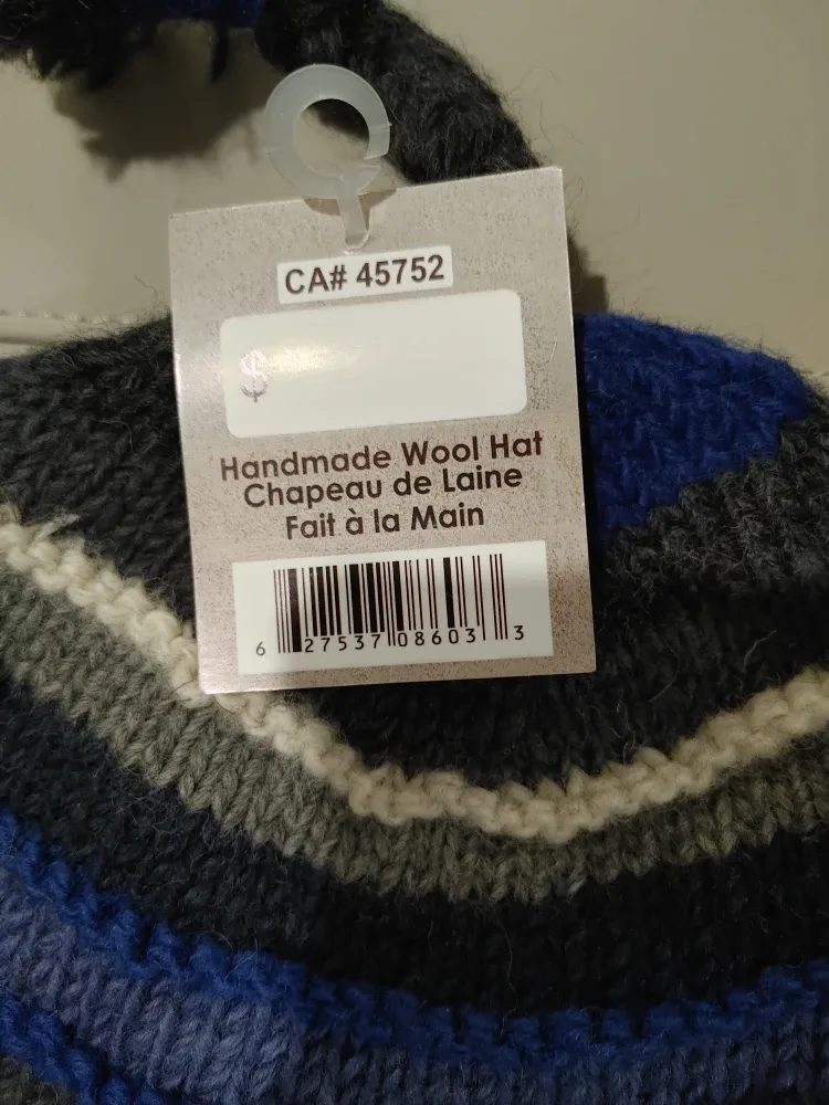 🧡BRAND NEW HANDMADE HIMALAYA WINTER WOOL HAT UNISEX ONE SIZE image indicator(2)