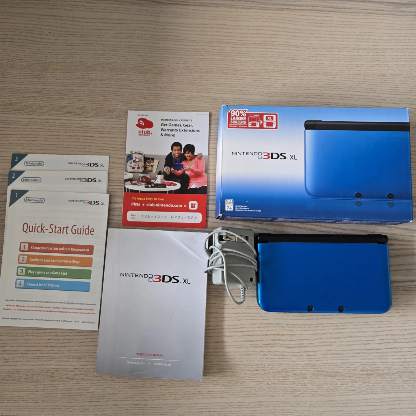 Nintendo 3DS XL CIB in box. With charger, stylus, manuals.