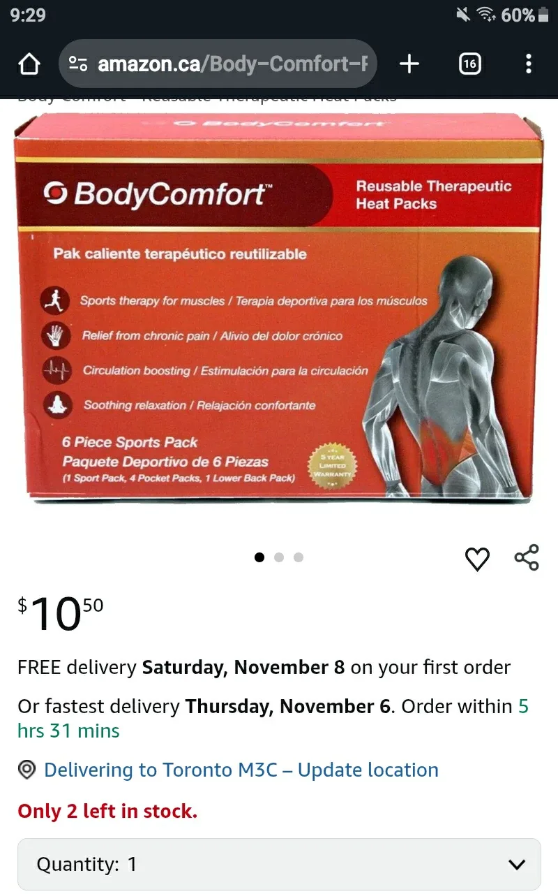 🆕 BodyComfort (Reusable) Therapeutic Heat Packs - #Cleanout image indicator(4)