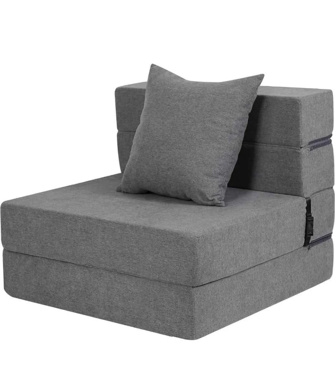 Grey Folding Foam Mattress Sofa Bed - photo 3