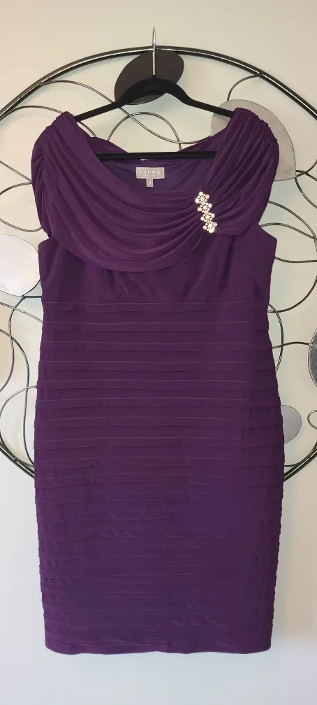 Laura Petites Purple Dress - Sz. 14