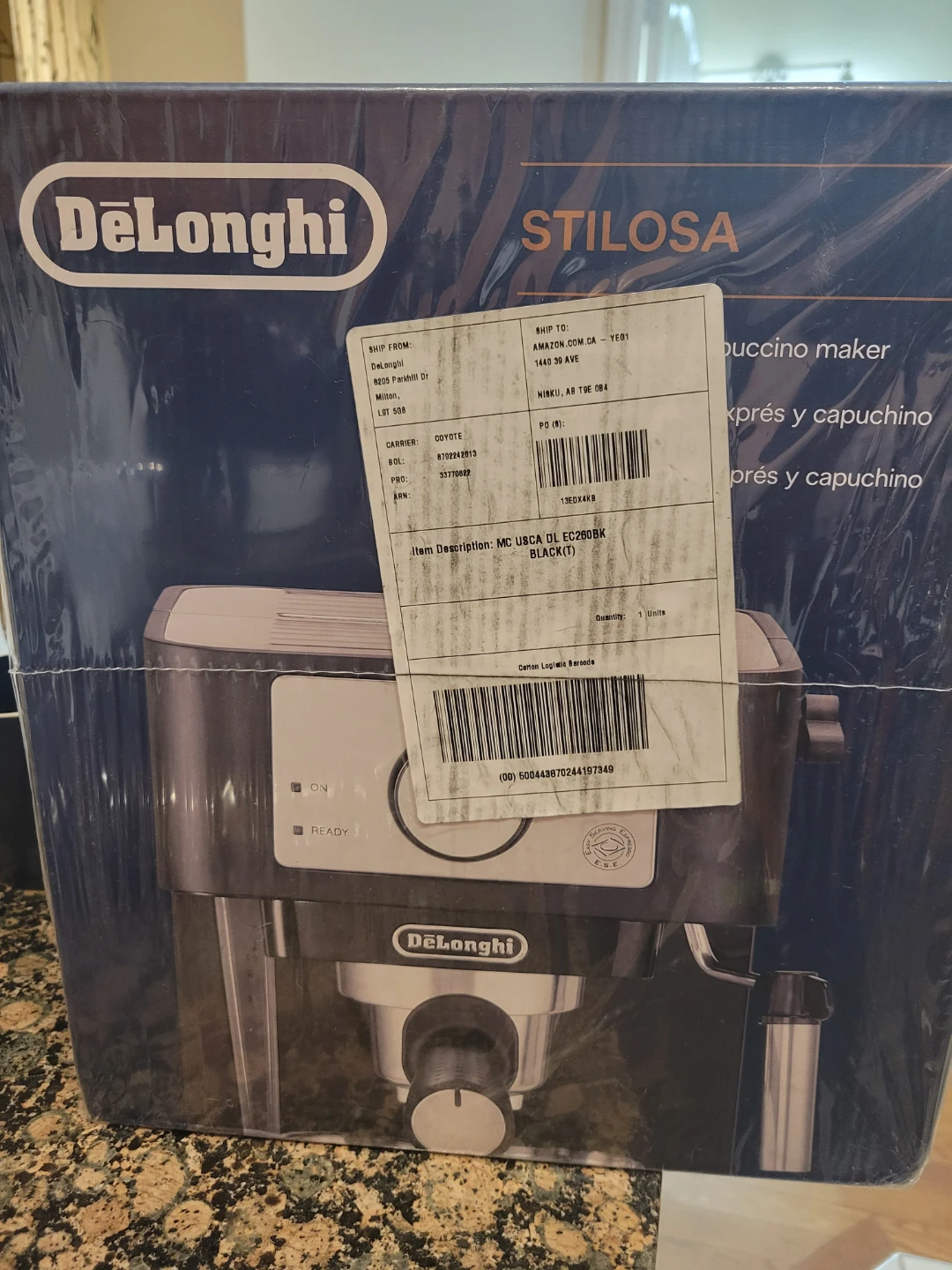 DeLonghi Stilosa Espresso & Cappuccino Maker - Black