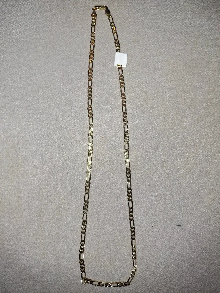 Gold laminated Figaro Chain Necklace