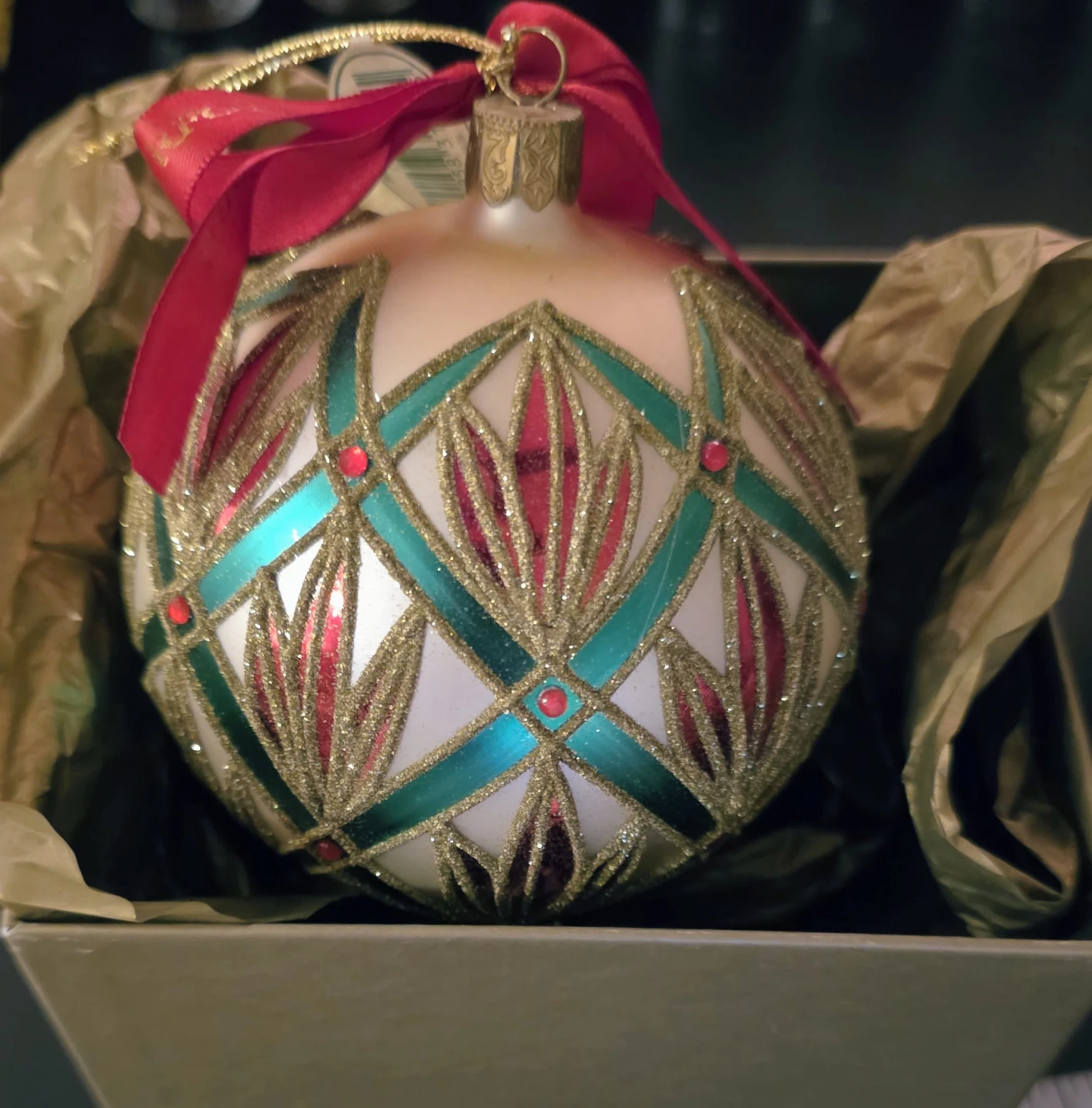 Waterford Holiday Heirlooms Festive Crystal Cut Ball Ornament - photo 2