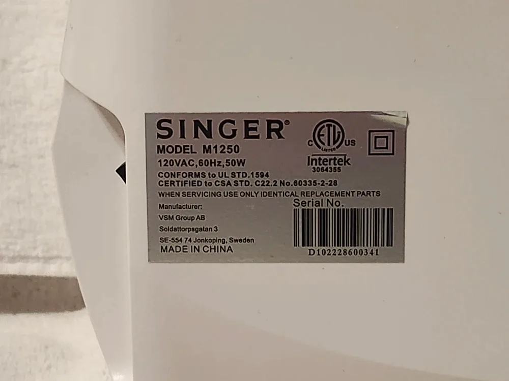 Singer M1250 Sewing Machine - Pre-owned image indicator(2)