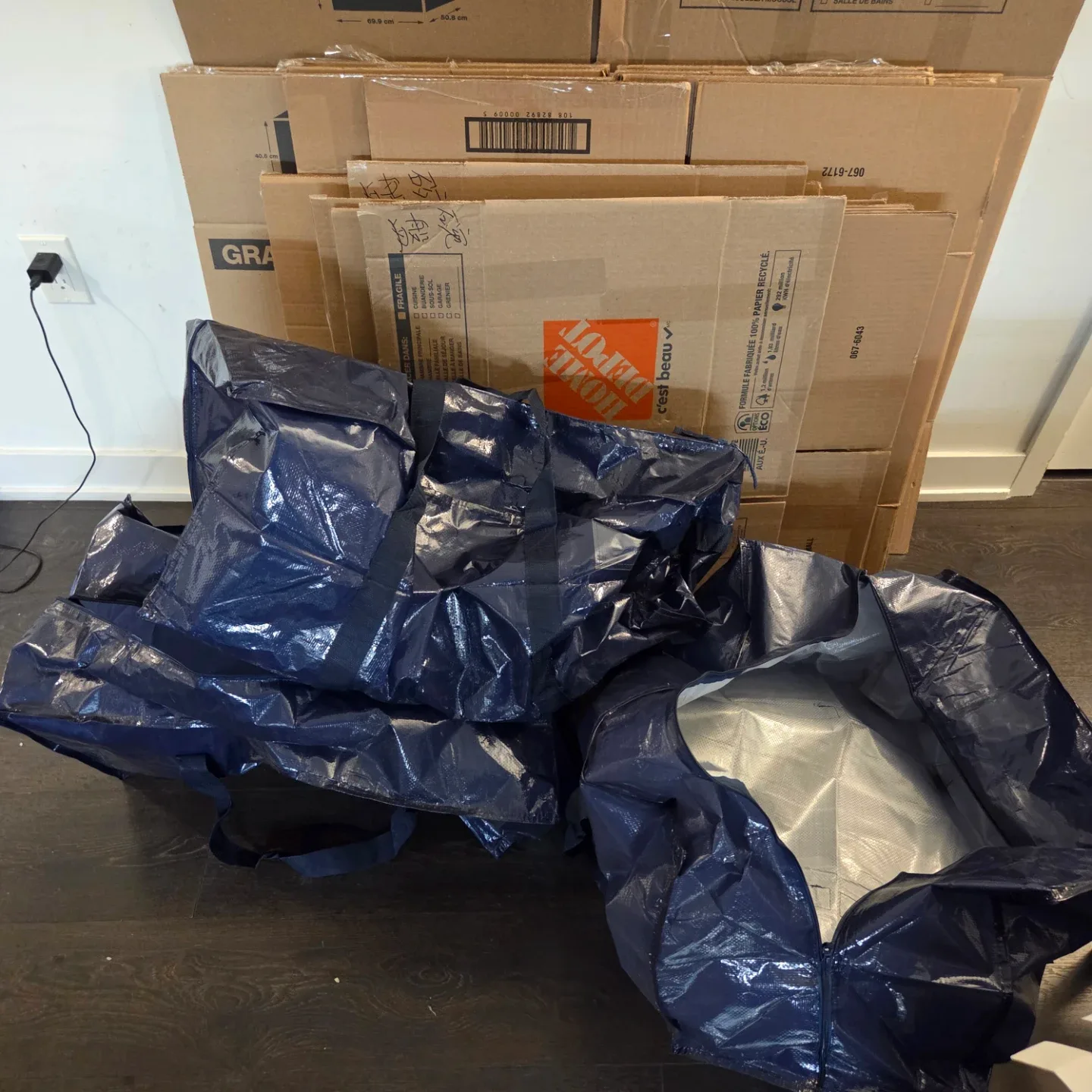 15 Moving Boxes and 4 Moving Bags