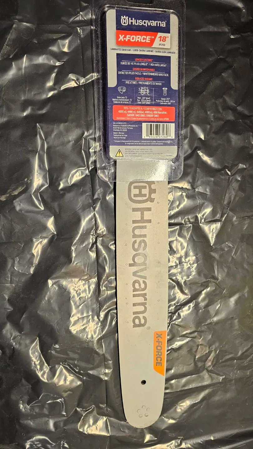 Husqvarna X-Force 18" Chainsaw Guide Bar - NEW image indicator(2)