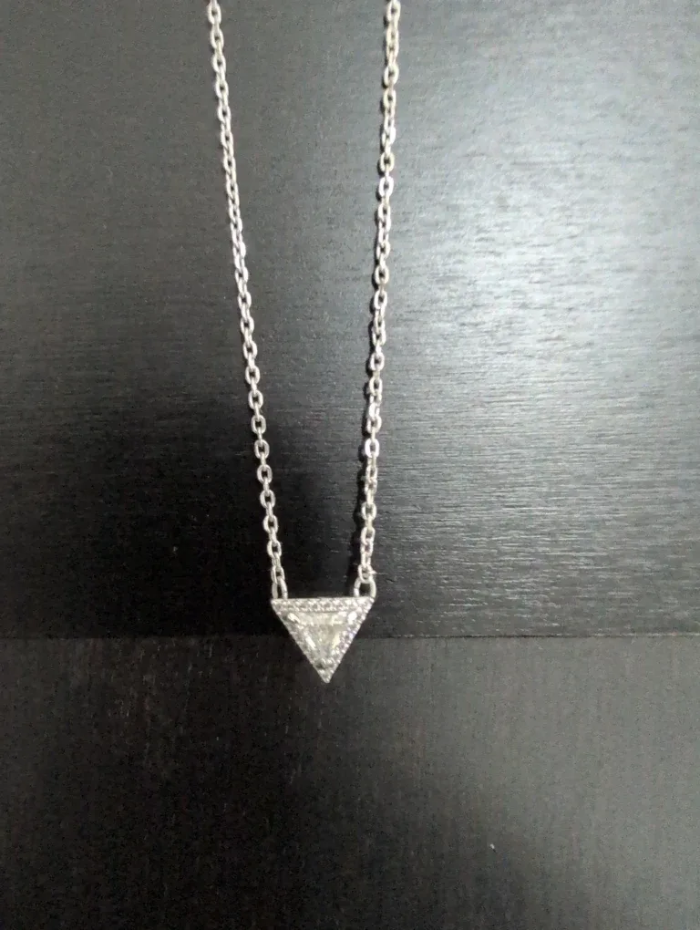 Swarovski Silver Triangle Pendant Necklace