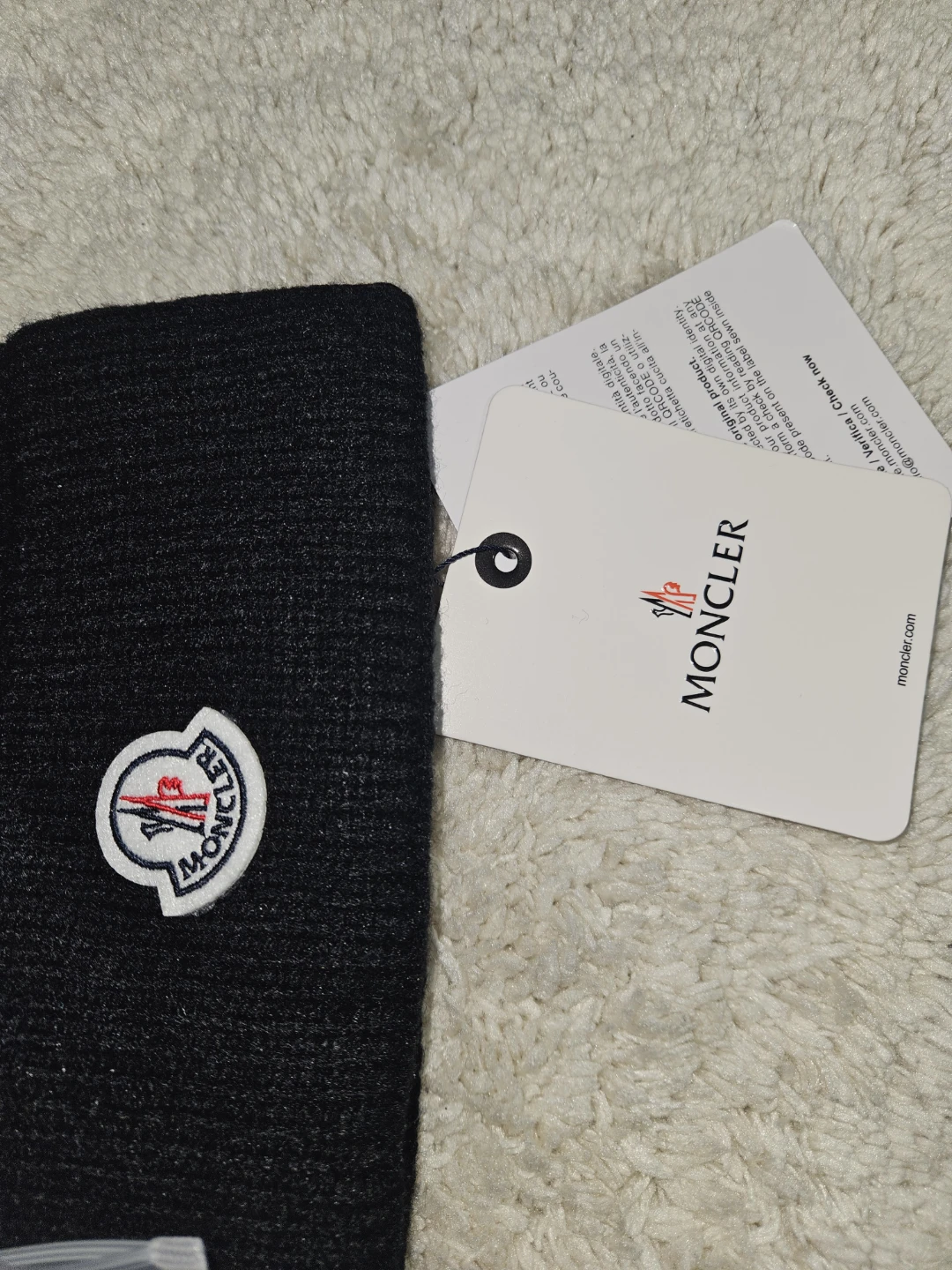 Moncler Black Beanie Hat - New with Tags - photo 3