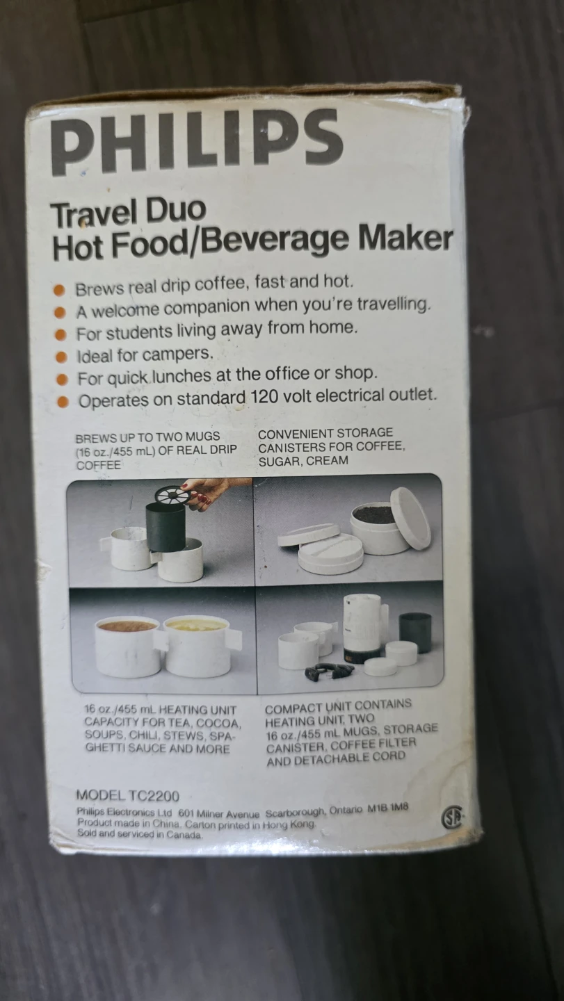 Philips Travel Duo Hot Food/Beverage Maker TC2200 - photo 3