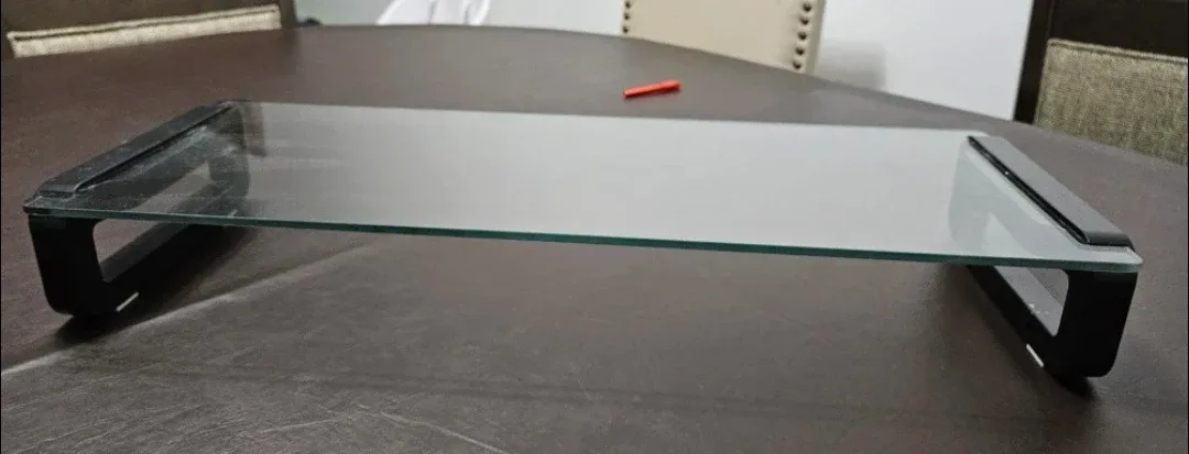 Glass Monitor Stand, Black Accents image indicator(2)