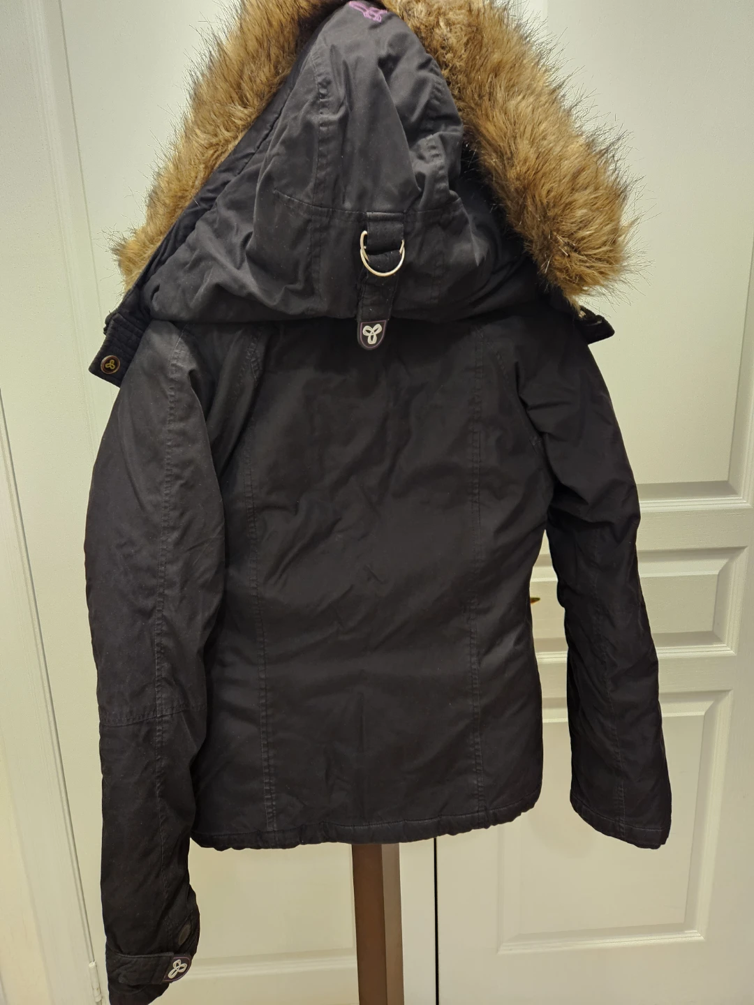 TNA Black Winter Jacket with Faux Fur Trim - photo 2