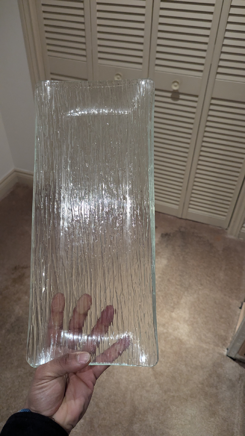 Textured Glass Serving Platter