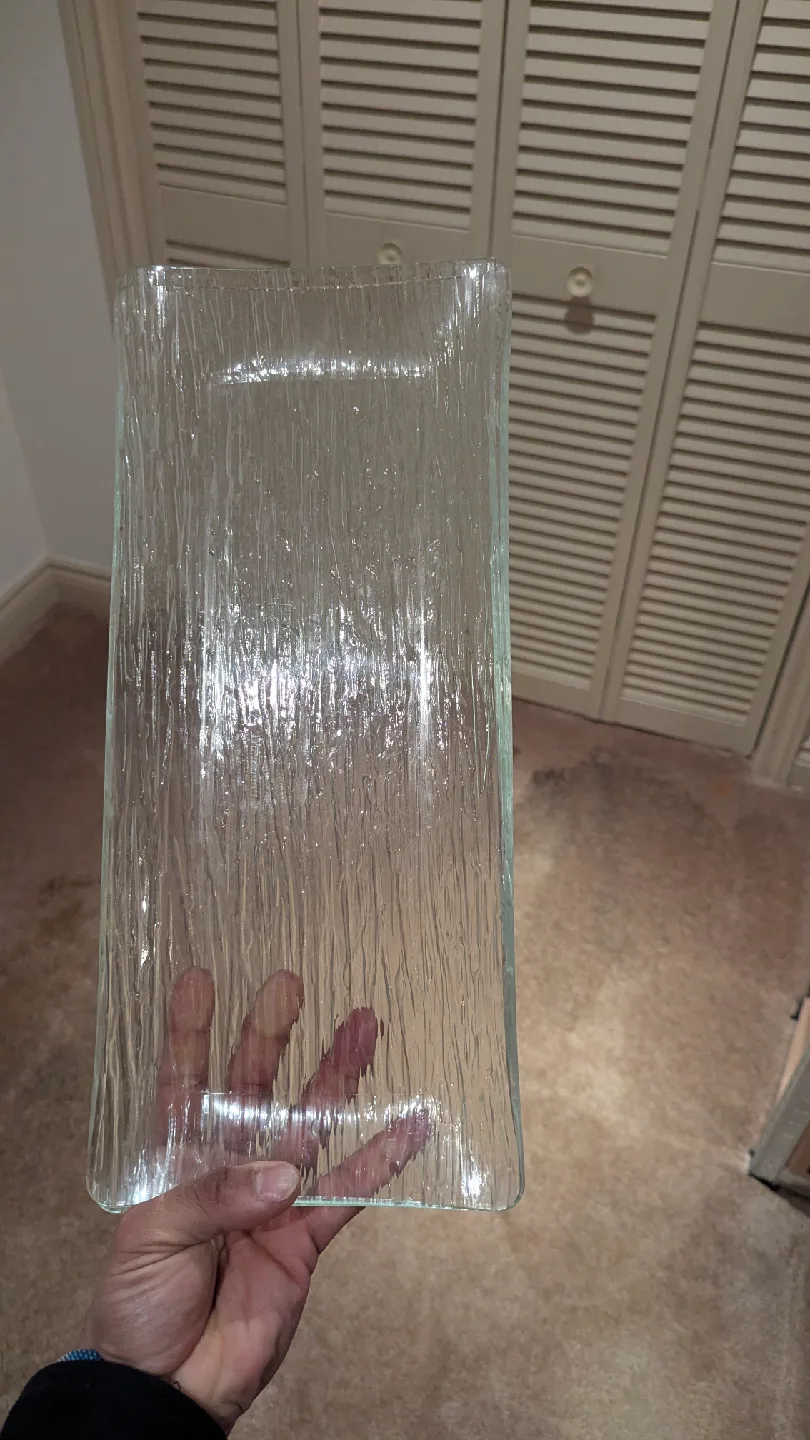 Textured Glass Serving Platter