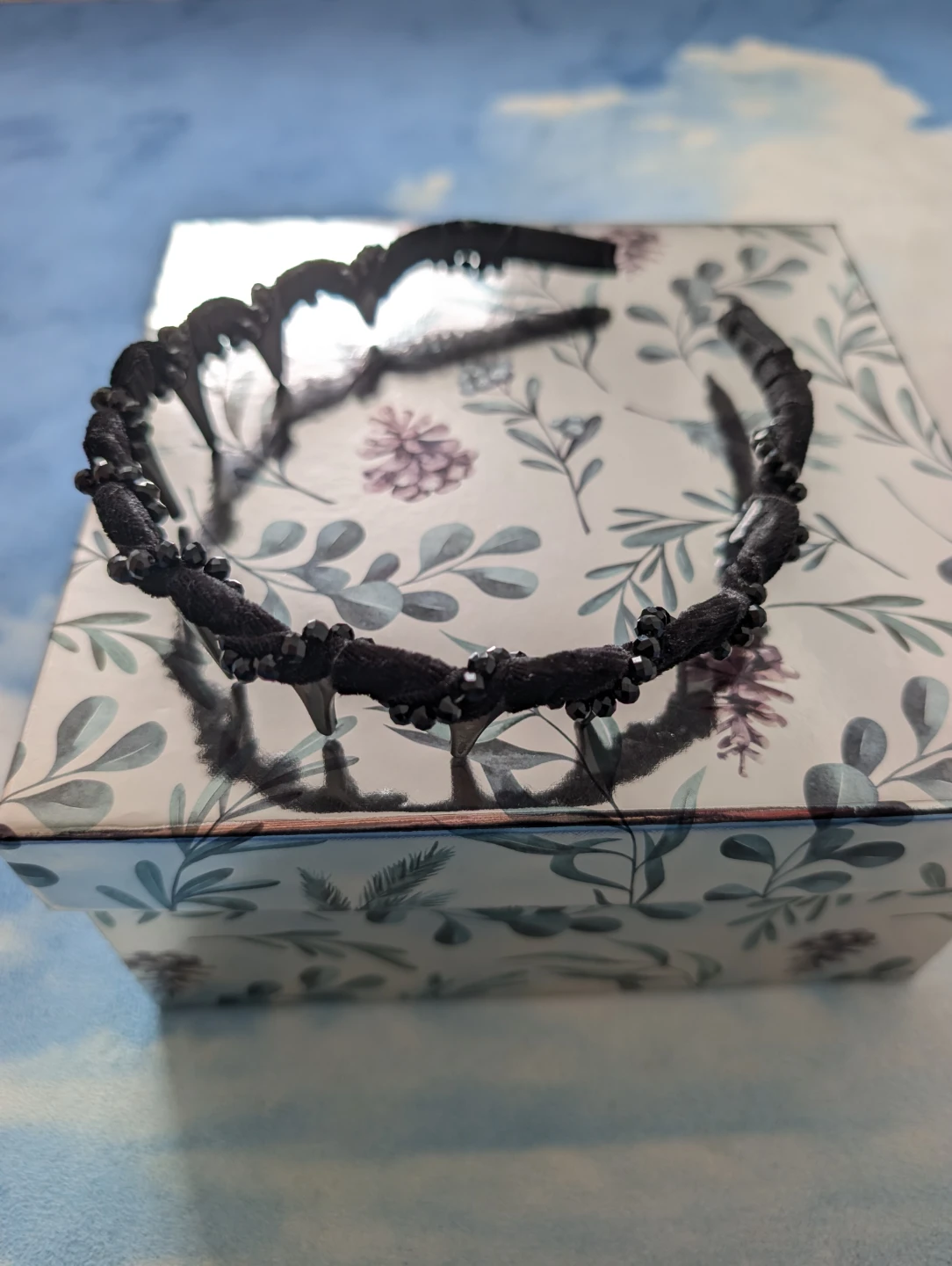 Black Beaded Spike Headband - photo 4