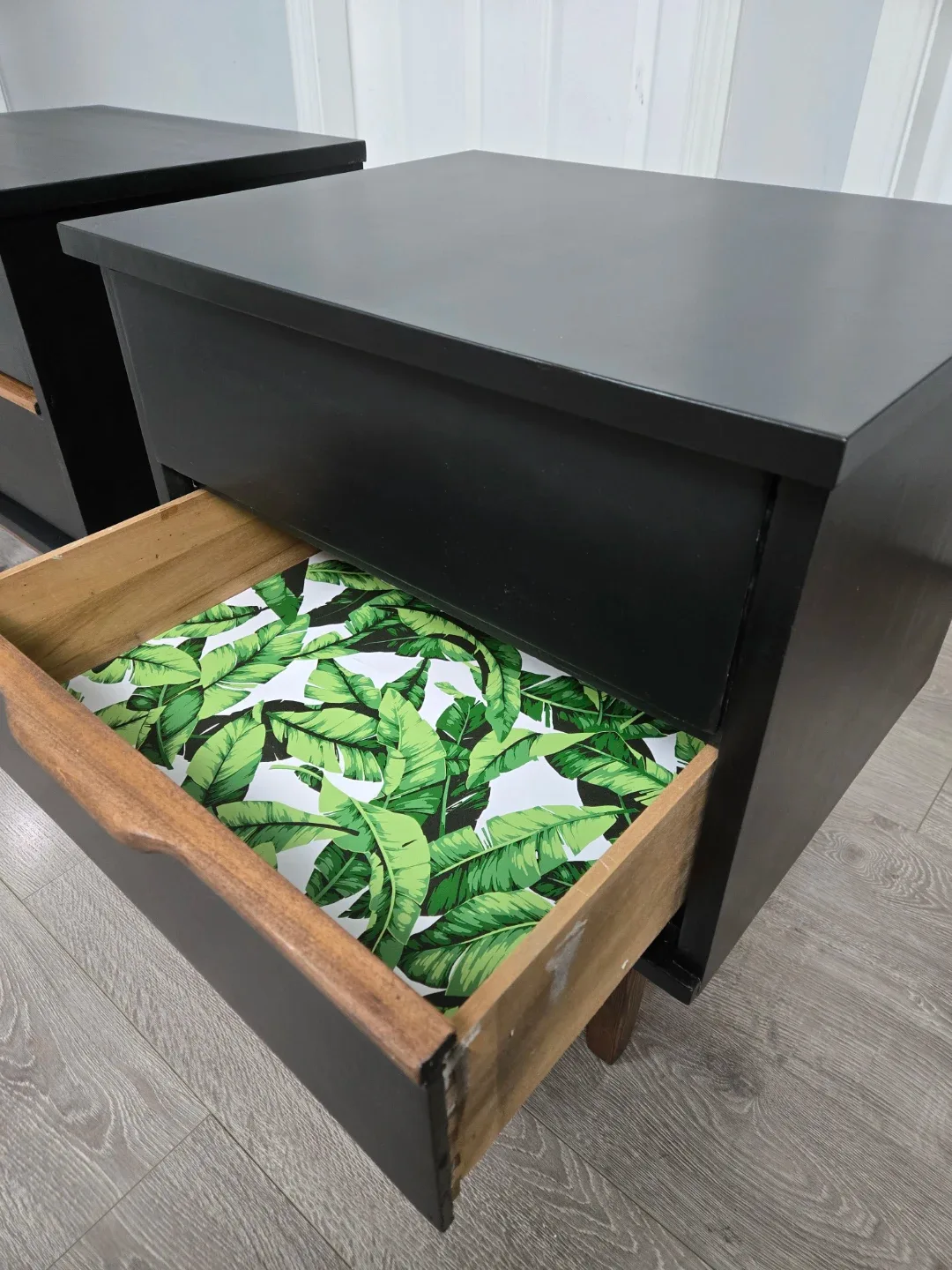 2 x Newly refinished mcm mid century modern nightstands image indicator(7)