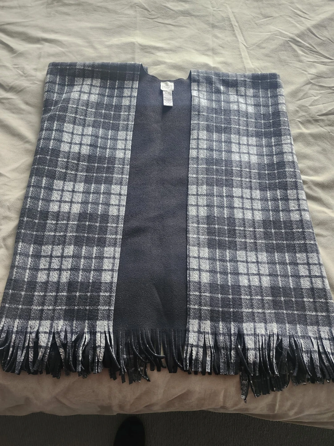 Alfred Dunner Plaid Fleece Poncho