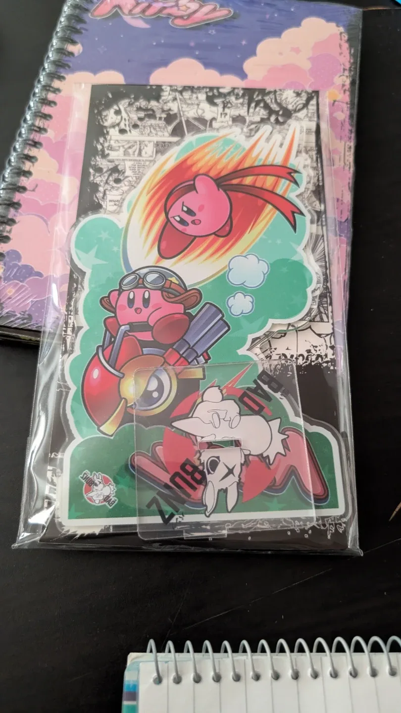 Kirby Anime Button Badge Set & Notebook