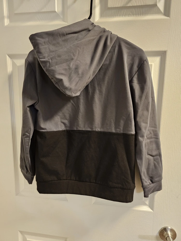 Boys' Two-Tone Grey & Black Hoodie & Pants Set - photo 5