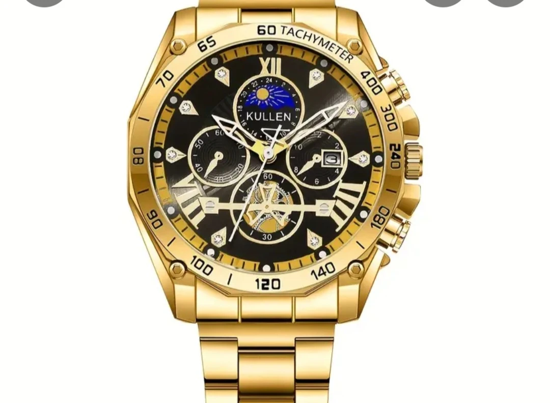 Kullen Gold Tachymeter Watch - photo 3