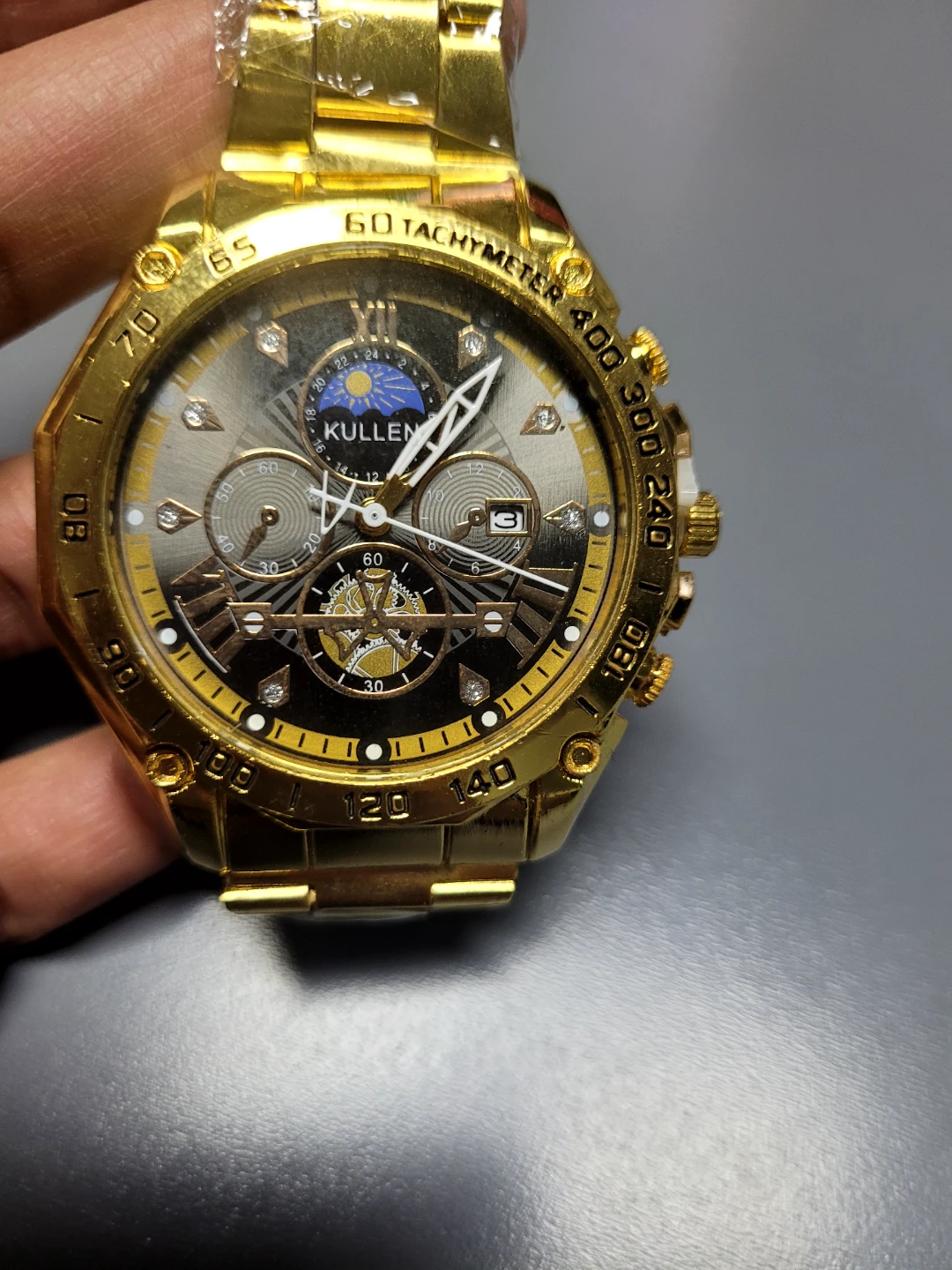 Kullen Gold Tachymeter Watch - photo 5