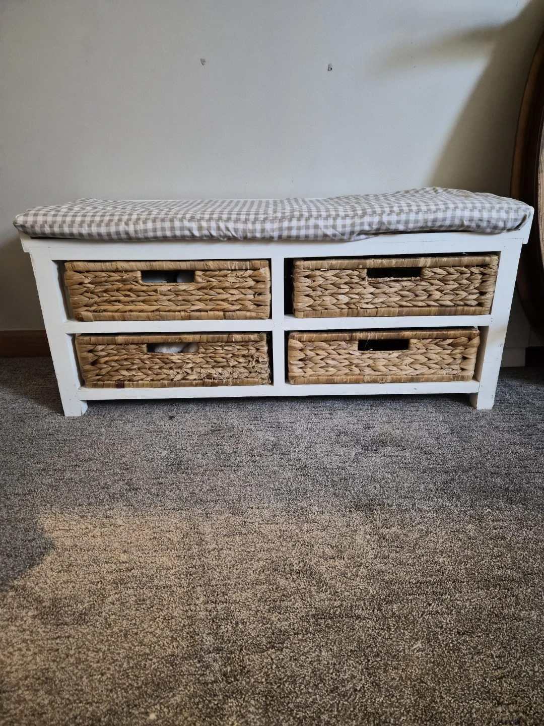 Storage Bench with Wicker Baskets - photo 2