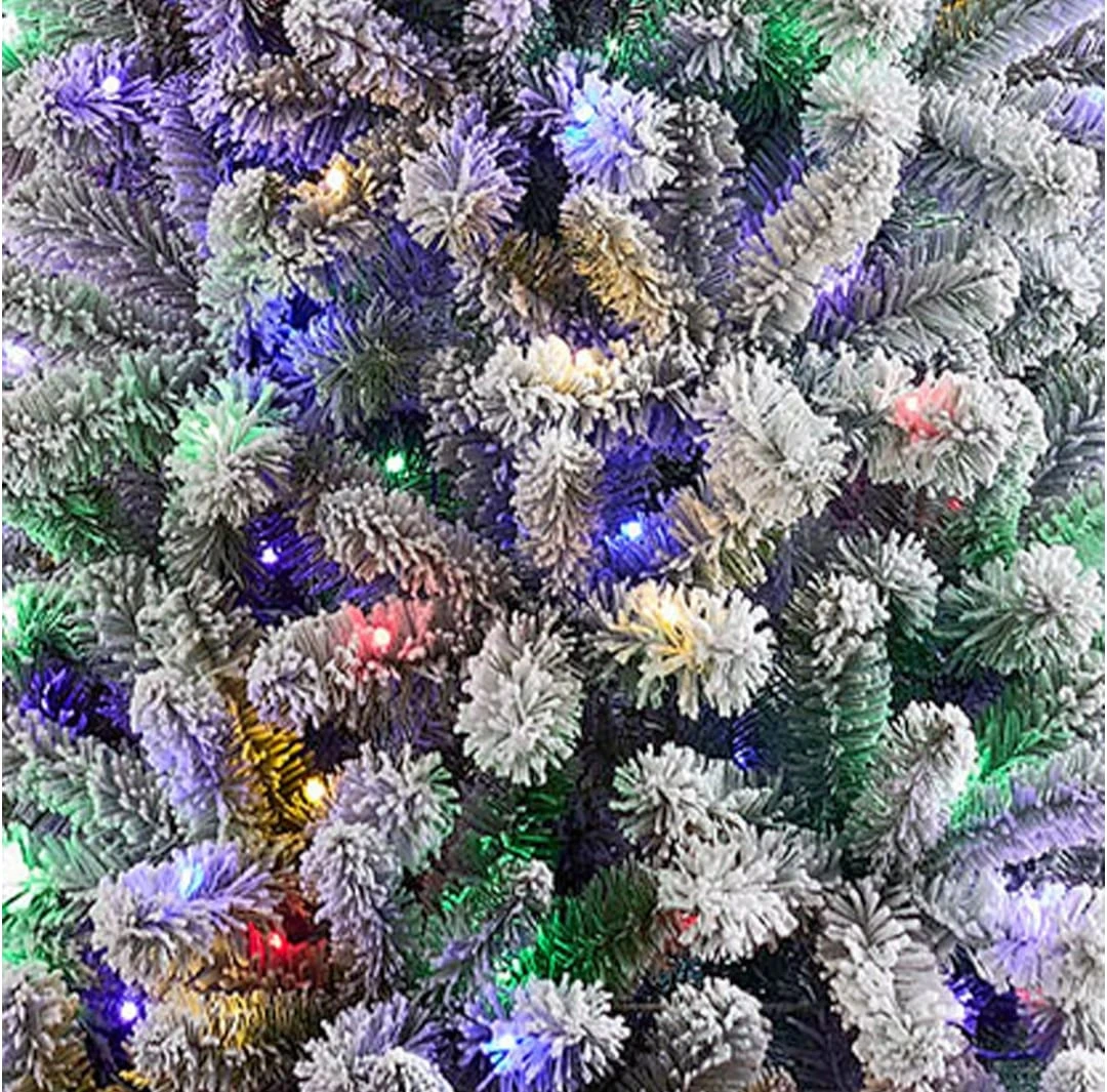 Flocked Christmas Tree with Lights - photo 3