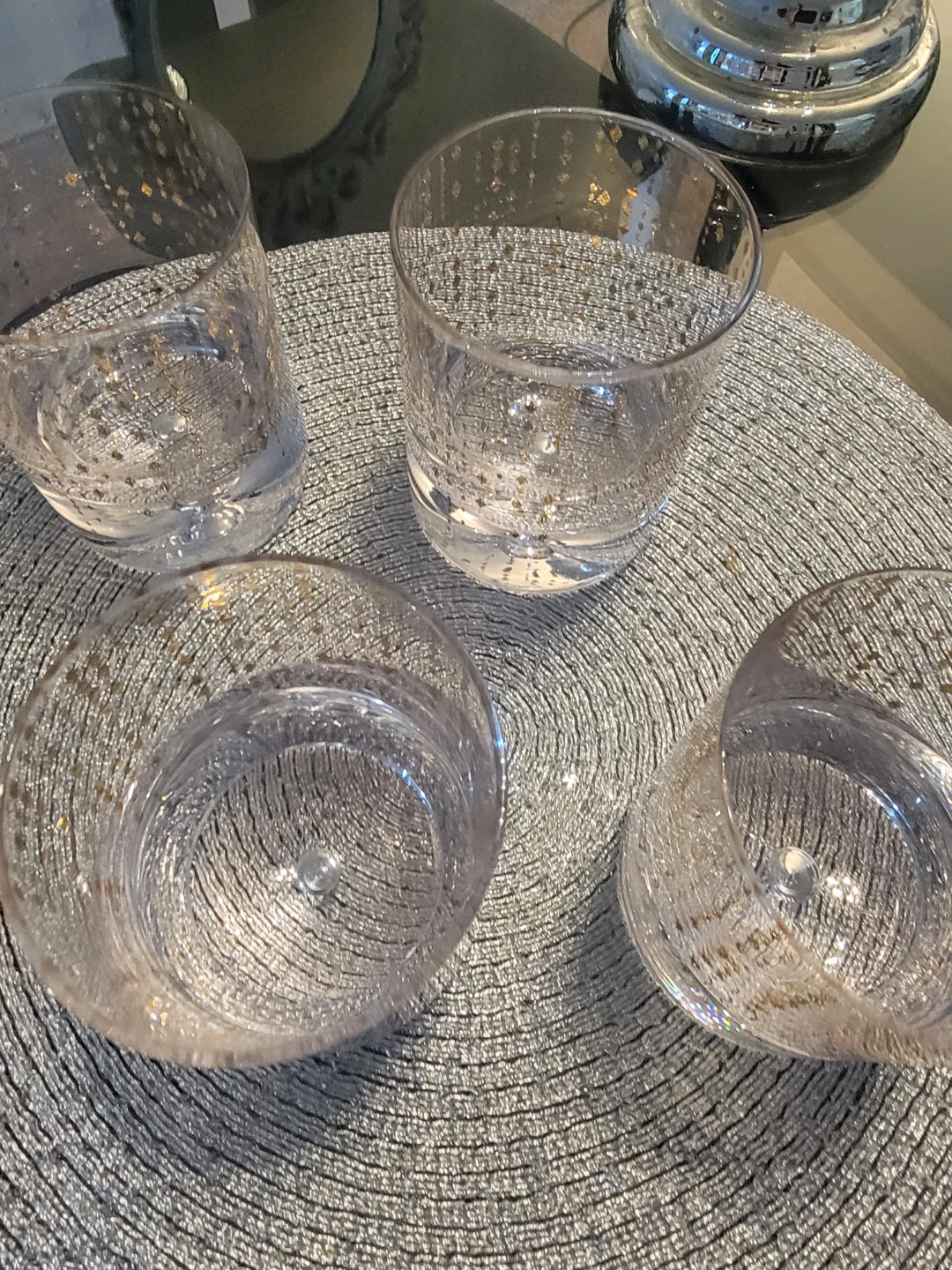 Set of 4 Diamond Patterned Drinking Glasses - photo 3