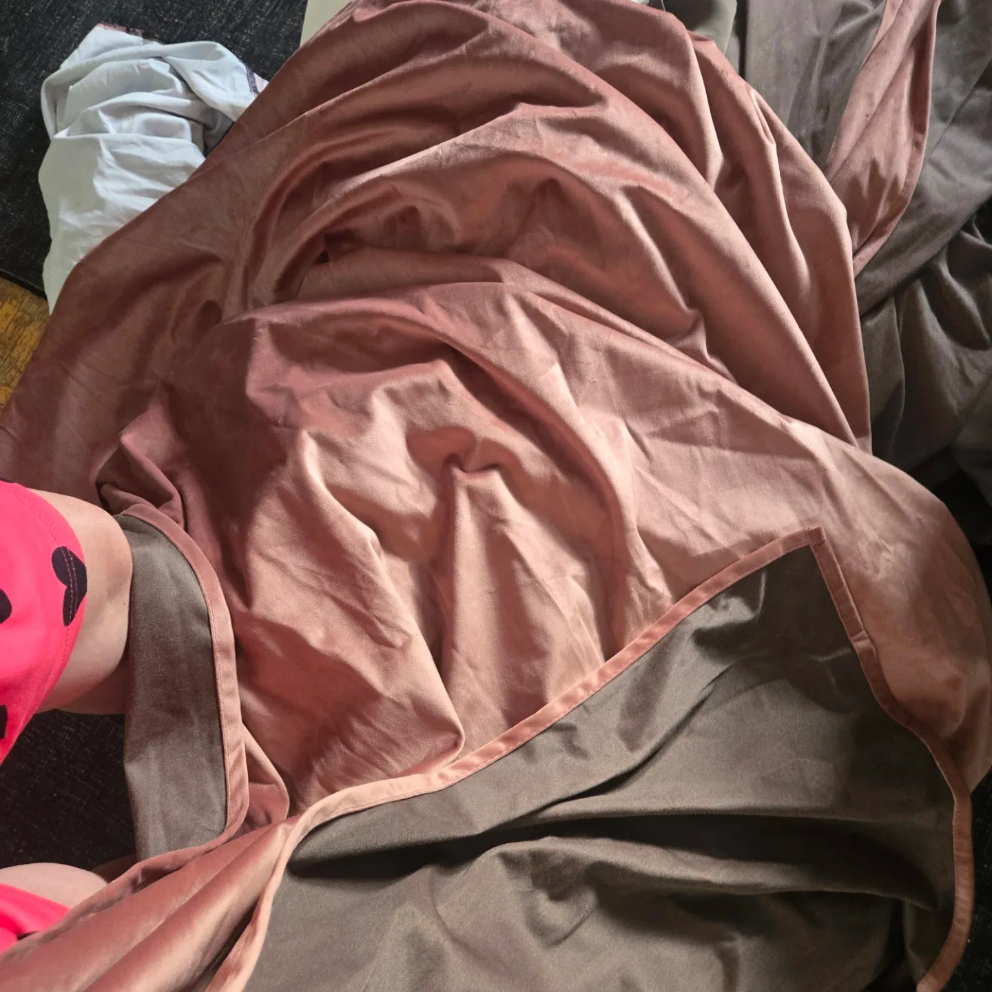 Pink Velvet curtains set